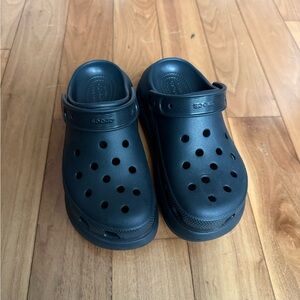 Black Platform Crocs Clogs